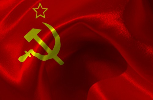 красный флаг КПУ_красная ткань с серпом красный флаг КПУ_красная ткань с серпом