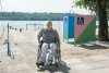 Пандус на Ждановском пляже в Запорожье