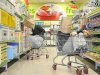 супермаркет_люди сидят втележках с пакетами на головах